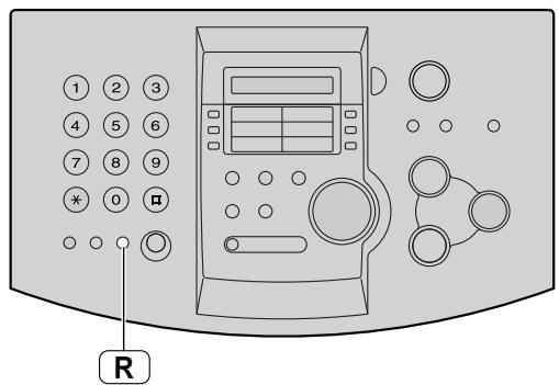 PANASONIC KXFL501E - R button (to use the recall feature) - 1