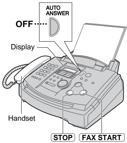 PANASONIC KXFL501E - Receiving a fax manually - 1
