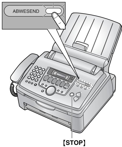 PANASONIC KXFL611G - Aktivieren des TEL/FAX-Modus - 1