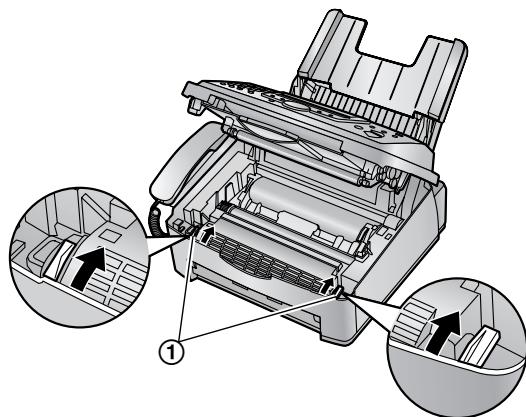 PANASONIC KXFL611G - Wenn sich das Aufzeinungspapier an der Papierausgabe staut: - 5
