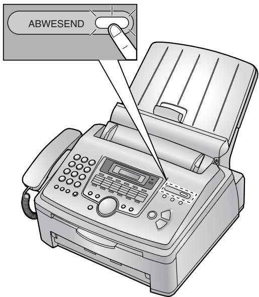 PANASONIC KXFL611G - Aktivieren des FAX-Modus - 1