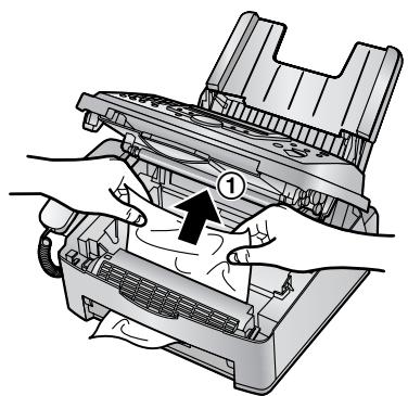 PANASONIC KXFL611G - Wenn sich das Aufzeinungspapier an der Papierausgabe staut: - 4
