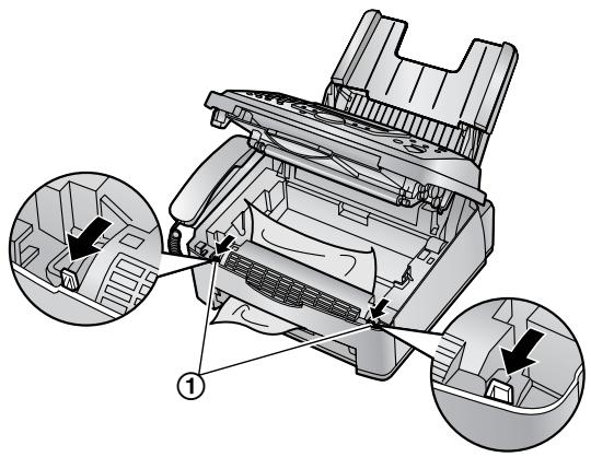 PANASONIC KXFL611G - Wenn sich das Aufzeinungspapier an der Papierausgabe staut: - 3
