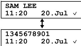 PANASONIC KXFL611G - Ändern der Anzeige der Anruferdaten Drucken Sie nach Schritt 2 wiederholt [NAME/TEL.NR.]. - 1