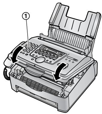 PANASONIC KXFL611G - Wenn sich das Aufzeinungspapier an der Papierausgabe staut: - 6