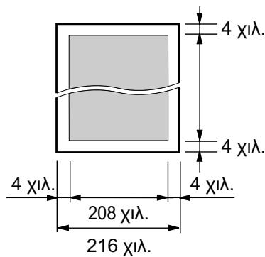 PANASONIC KXFL611GR - Ωφέλιμη περιοχή σάρωσης - 1