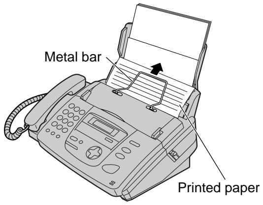 Metal bar Printed paper