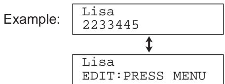 PANASONIC KXFP151E - Press + or - until the desired entry is displayed. - 1