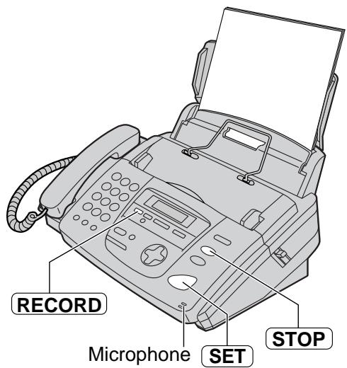 RECORD MICROPHONE SET STOP