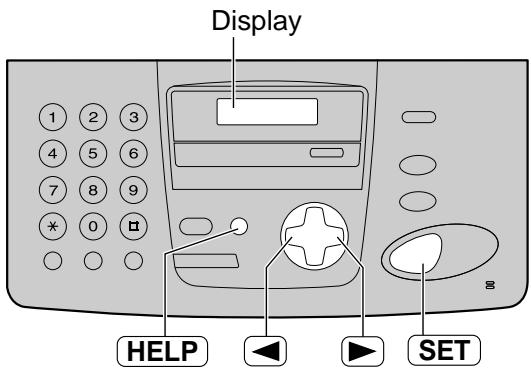 Display HELP SET