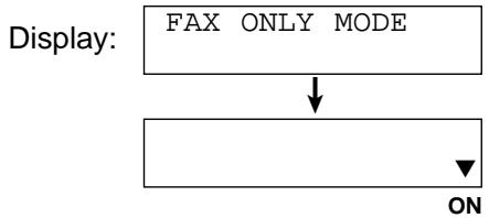 PANASONIC KXFP151E - Activating FAX ONLY mode - 1