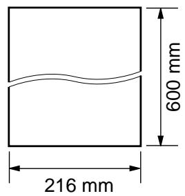 600 mm 216 mm