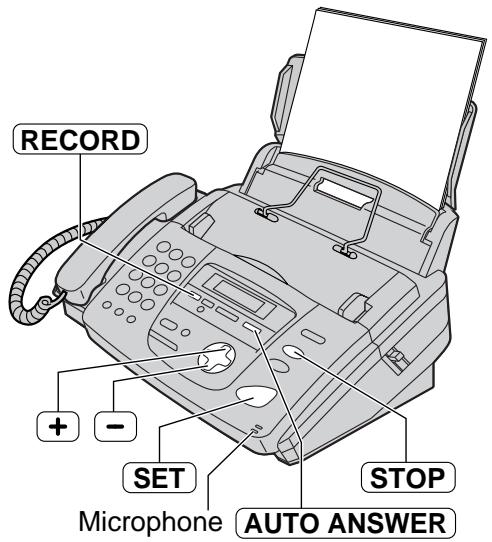 RECORD + - SET Microphone AUTO ANSWER STOP