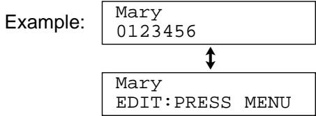 PANASONIC KXFP151E - Press + or - until the desired entry is displayed. - 1