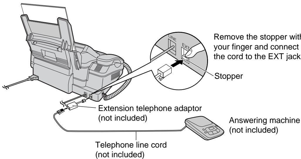 PANASONIC KXFP181E - Connect the answering machine. - 1