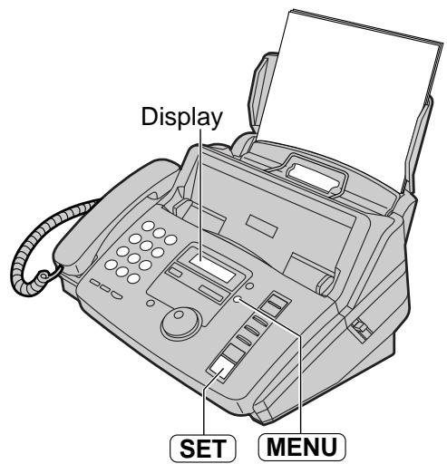 PANASONIC KXFP181E - Press SET - 1