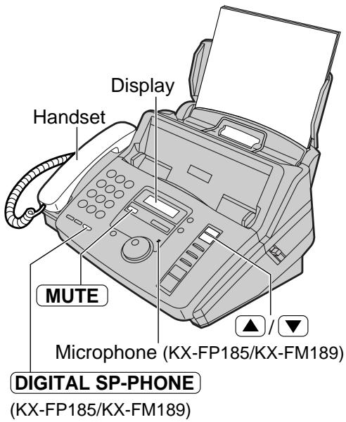 PANASONIC KXFP181E - To mute your voice to the other party - 1