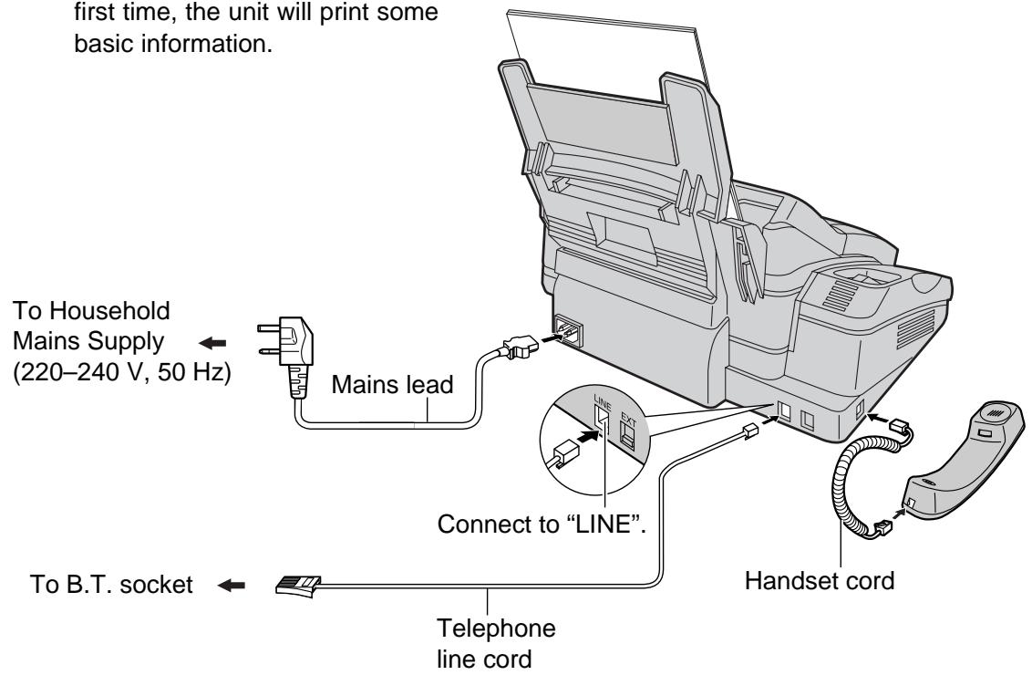 PANASONIC KXFP181E - Connections - 1