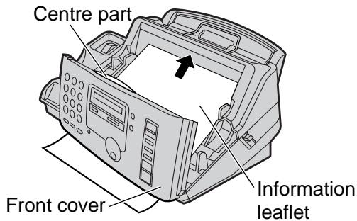 PANASONIC KXFP181E - Removing the information leaflet - 1