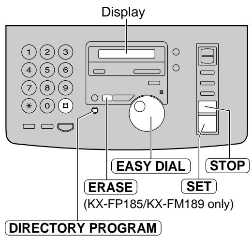 PANASONIC KXFP181E - Erasing a stored name and number - 1