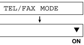 PANASONIC KXFP181E - To set the TEL/FAX mode - 1