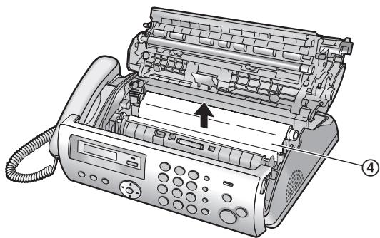 PANASONIC KXFP205E - Remove the ink film (④). - 1