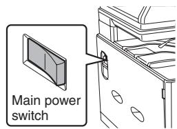 SHARP MXC250E/F/FE/MXC300E/W/WE - Turning off the power - 1