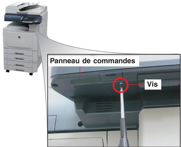 PANASONIC DP-C322 - Enlevez la vis à l'aide d'un tournevis. - 1