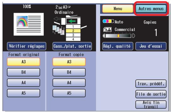 PANASONIC DP-C322 - Sélectionnez "Autres menus". - 1