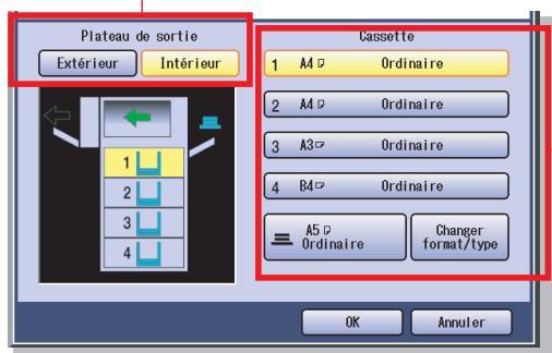 PANASONIC DP-C322 - Quand "Cass./Plat." est sélectionné. - 1