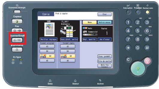 PANASONIC DP-C322 - Appuyez sur la touche Scanner/Email si l'appareil est réglé sur un autre mode de fonctionnement. - 1