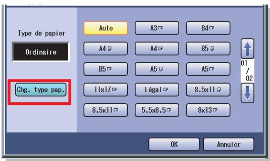 PANASONIC DP-C322 - Sélectionnez "Chg. type pap. - 1