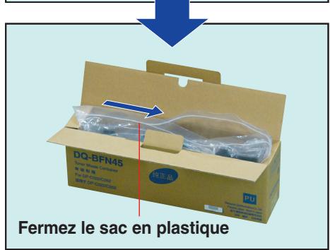 PANASONIC DP-C322 - Déposez le collecteur de toner usagé dans la boîte et fermez la fermeture du sac en plastique. - 2