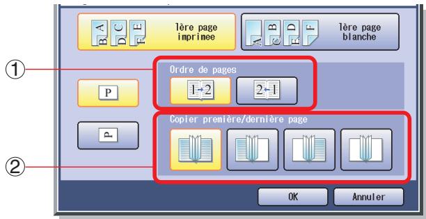 PANASONIC DP-C322 - Sélectionnez l'ordre des pages et le format de la copie. - 1