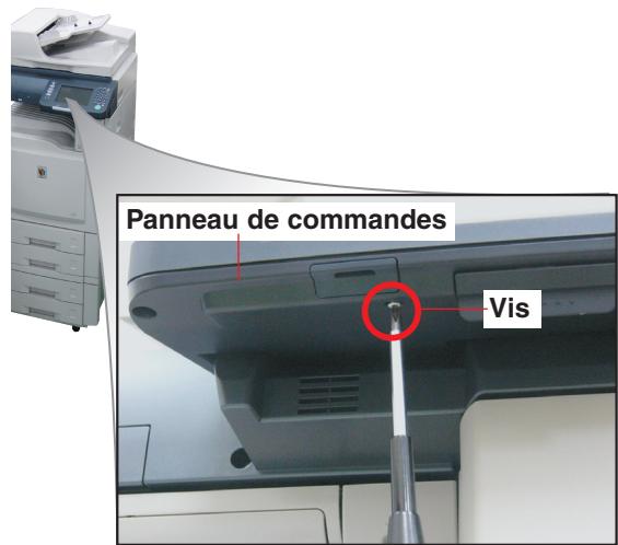 PANASONIC DP-C323 - Enlevez la vis à l'aide d'un tournevis. - 1