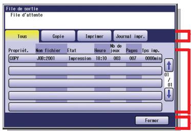 PANASONIC DP-C323 - Lorsque "File de sortie" est sélectionné. - 1