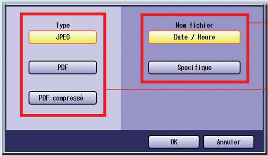 PANASONIC DP-C323 - Lorsque "Type fichier et nom" est sélectionné. - 1