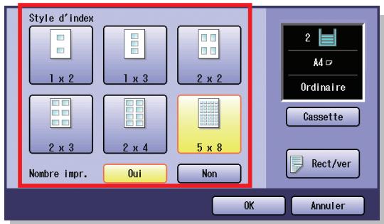 PANASONIC DP-C323 - Sélectionnez une disposition d'impression. - 1