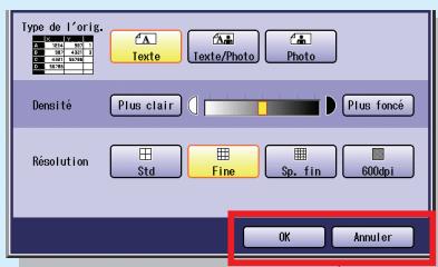 PANASONIC DP-C323 - Ex.: Sélectionnez "Menu" et "Régl. qualité". - 1