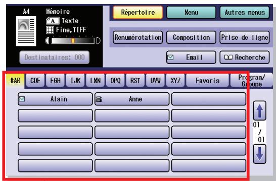 PANASONIC DP-C323 - Pour composer à partir du repertoire - 1