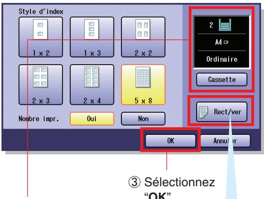 PANASONIC DP-C323 - Sélectionnez la cassette de papier désirée et(ou) l'impression recto verso, puis sélectionnez "OK". - 1