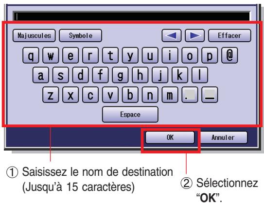 PANASONIC DP-C323 - Saisissez le nom de la destination, puis seLECTIONnez "OK". - 1