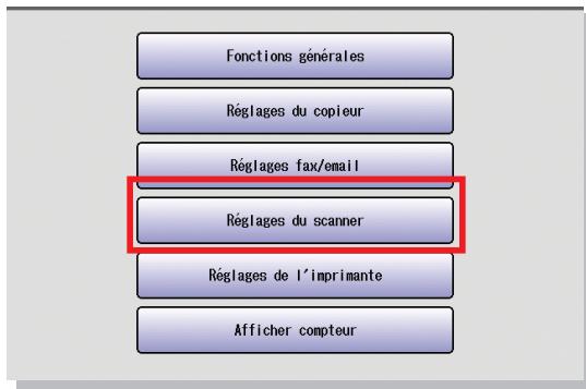 PANASONIC DP-C323 - Sélectionnez "Réglages du scanner". - 1