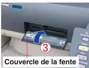 PANASONIC DP-C323 - Une fois que l'impression est terminée, retirez la carte mémoire SD ou l'adaptateur de carte PCMCIA/PC de la fente de carte. - 4