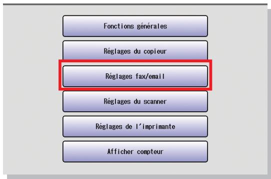 PANASONIC DP-C323 - Sélectionnez "Réglages fax/email". - 1