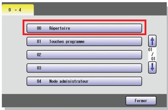 PANASONIC DP-C323 - Sélectionnez "00 Répertoire". - 1