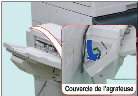 PANASONIC DP-C323 - Ouvrez le couvercle de l'agrafeuse. - 1