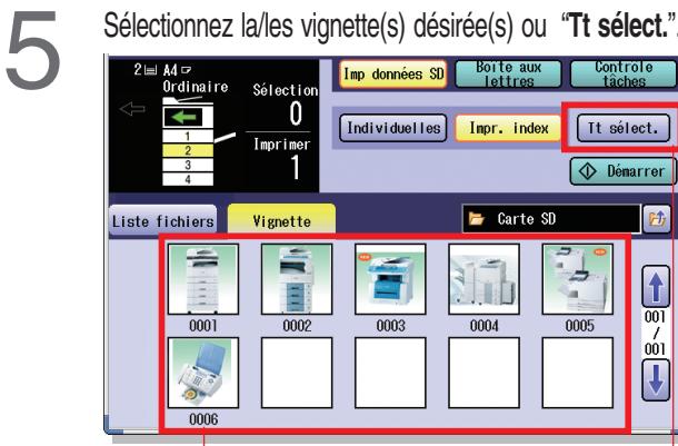 PANASONIC DP-C323 - Les données de la carte mémoire SD et le nom du dossier de sauvégarde des données s'affichent automatiquement. - 4