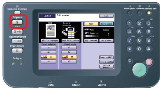 PANASONIC DP-C323 - Appuyez sur la touche Copieur si l'appareil est reglé sur un autre mode de fonction. - 1