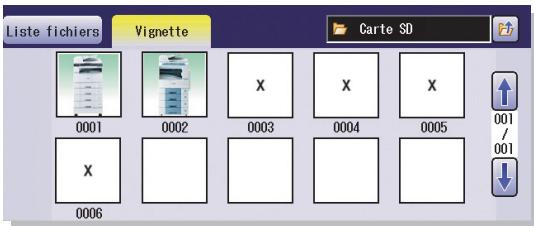 PANASONIC DP-C323 - Les données de la carte mémoire SD et le nom du dossier de sauvégarde des données s'affichent automatiquement. - 2